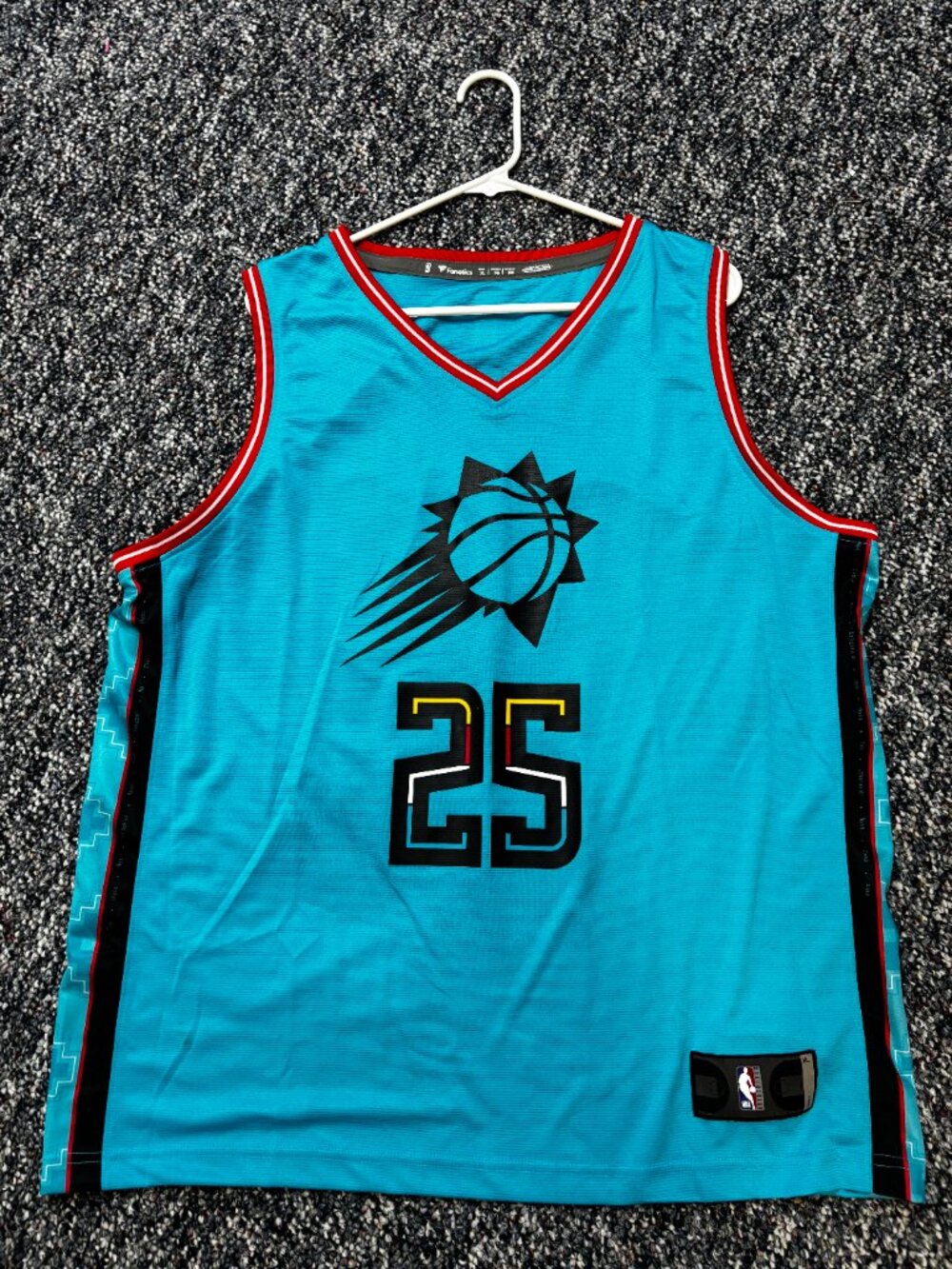 Phoenix Suns Mikal Bridges #25 City Edition Jersey Men’s XL Teal Basketball Jers